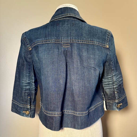 Banana Republic Blue Cropped Jean Jacket - Picture 2 of 6